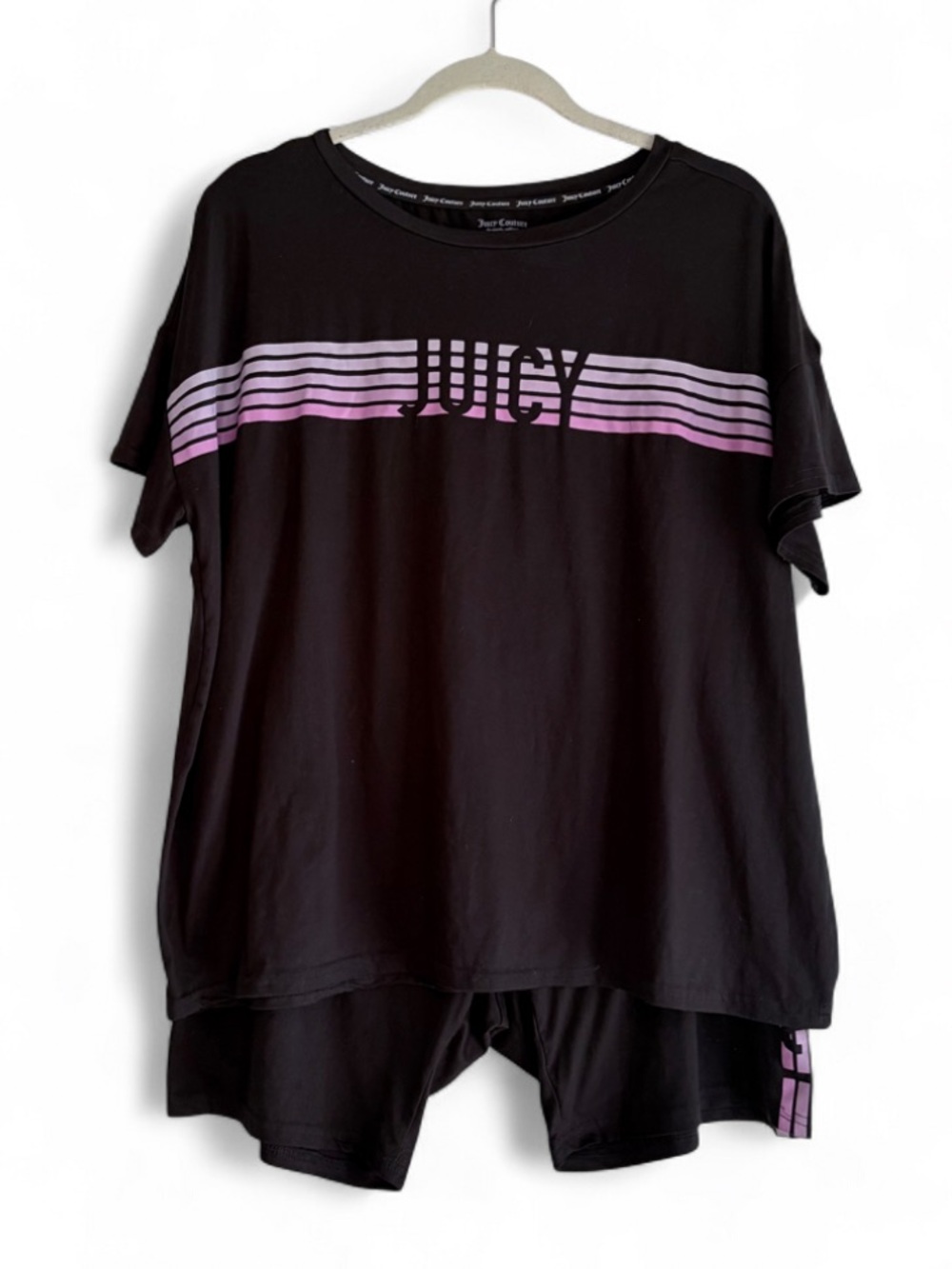Juicy Couture Sleepwear Black Knit Pajama Shorts Set Size 1X
